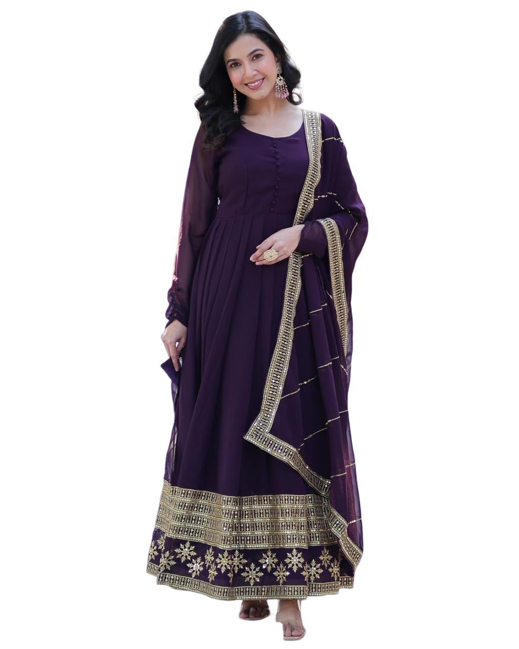 2 Piece Gown with Dupatta