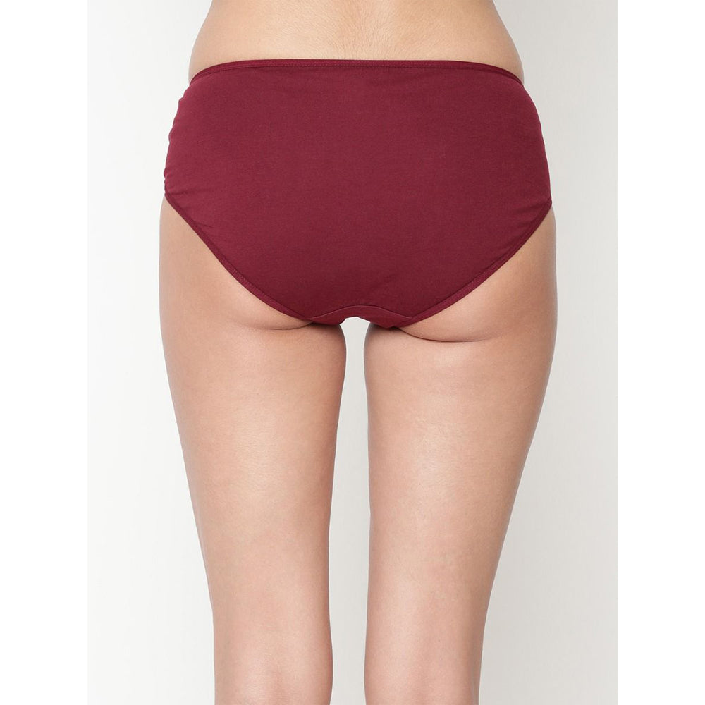Comfy Women's Best Fitting Plus Size Maroon Cotton Panties(Pkt of 2)