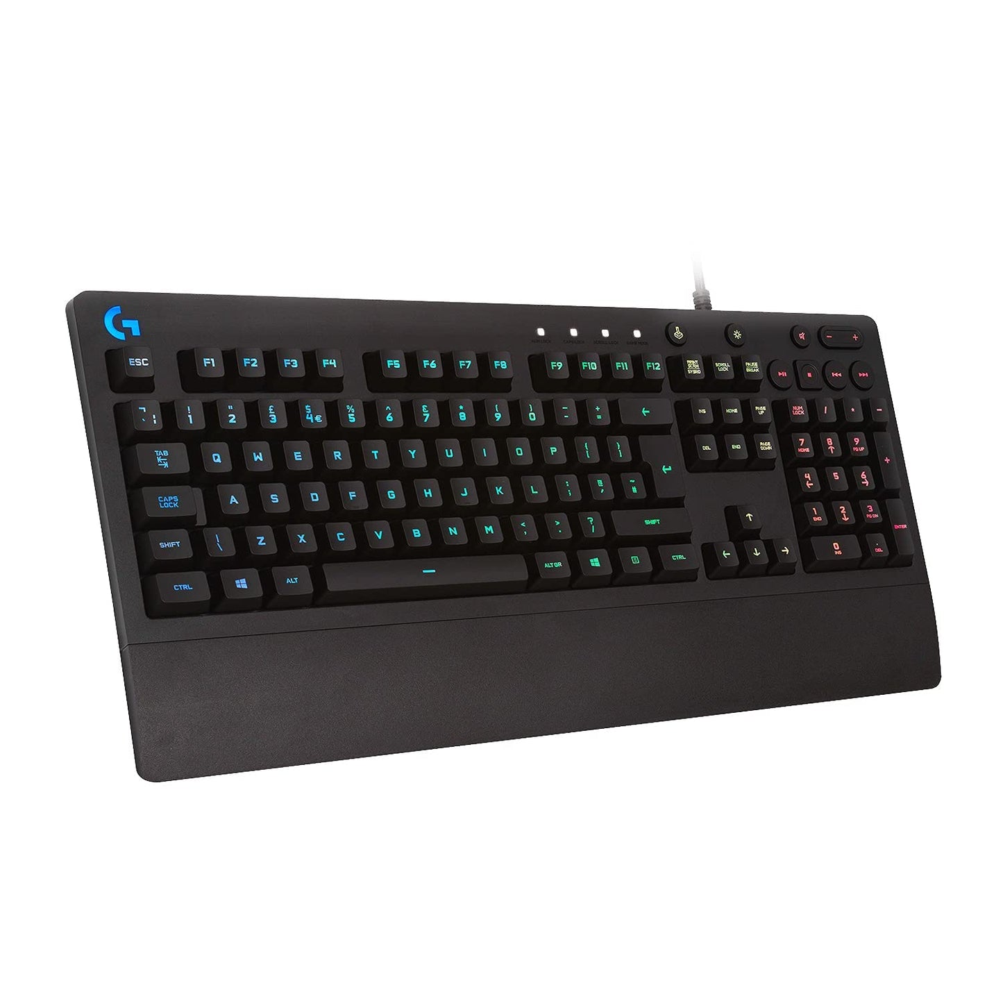 Logitech G213 / Lightsync RGB, Spill-resistant, Palm-rest, Customizable Keys Wired USB Gaming Keyboard (Black)