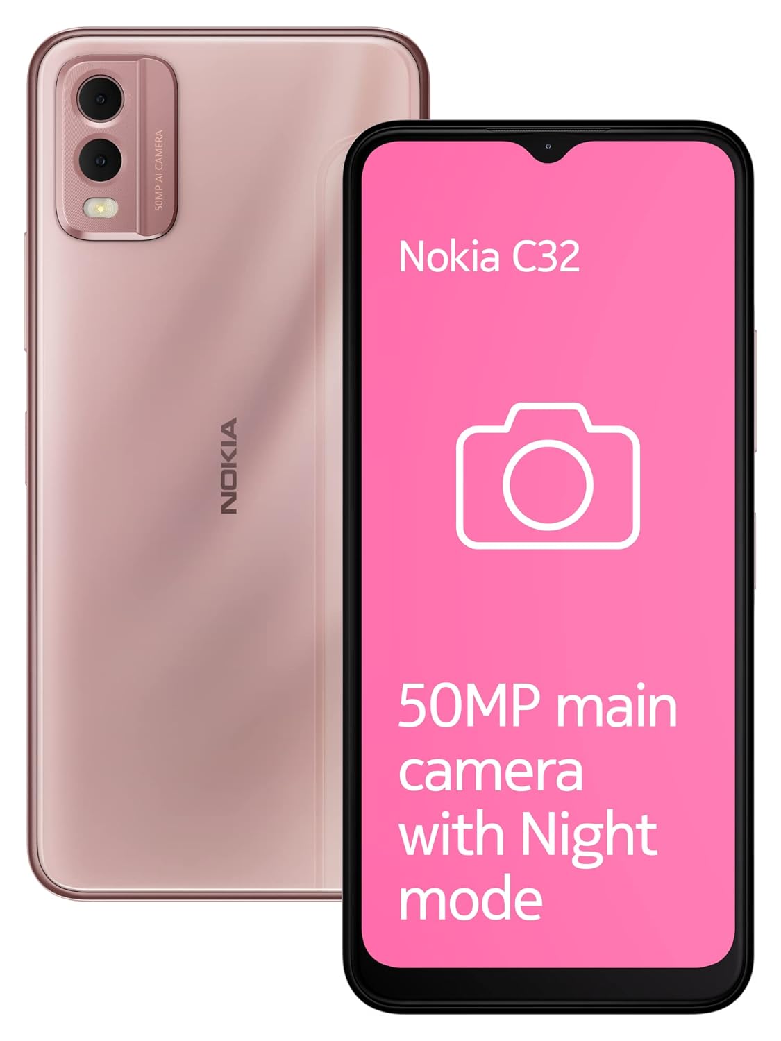 Nokia C32 (Beach Pink, 128 GB)  (4 GB RAM)