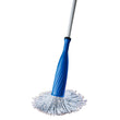 Cotton mop on wooden rod, perfect for cleaning bottles and jars.