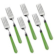 Comfortable grip stainless steel forks set of 6 for dining.