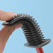 Easy-to-clean silicone toilet brush with holder.