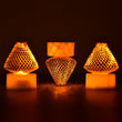 12-piece set of flameless LED tea light candles, acrylic