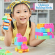 Play blocks set for children with 60 multicolored bricks