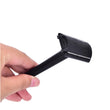 Shaving razor with plastic handle and blade