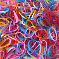 Multicolor elastic rubber bands for office and home use, 0.75 inch size