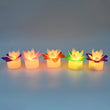 Decoration Candles/Led Diwali Decor Lotus Flower Candle (5 Pc)