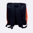 Detailed view of multicolour swimming bag with multiple compartments