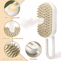 Electric Spray Handle Massage Brush, Hair Removal Brush Steam