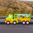 Bright green and yellow toy truck for kids play