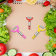 Variety of peelers for easy peeling and shredding of vegetables and fruits