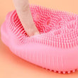 Super soft silicone scrubber brush with ergonomic design for comfortable use.