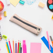 High-quality leather pencil case, ideal for school use