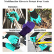 Garden Farming Gloves With Hand Fingertips & Plastic Claws (1 Pair)