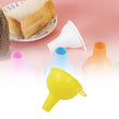 Food-grade silicone funnel with narrow spout for precise pouring