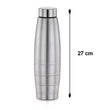 Stainless steel water bottle, 1000 ml with a classic design.