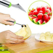 Melon baller and carving knife, stainless steel, multifunctional design