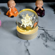 Ambaji 3D Crystal Ball lamps With Base (1 Pc)