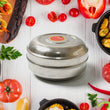 Multi-Purpose Stainless Steel Round Shape Tiffin Box - Small Gift For Baby Girl And Baby Boy For Office, School / Tuition / Picnic (big)