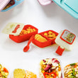 Double Layer Lunch Box Stylish Lid Lunch Box With Fork & Spoon Lunch Box For Children School Lunch Box 