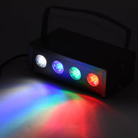 Mini laser projector with RGBW lighting for stage effects