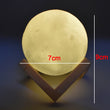 Realistic 3D moon lamp with touch-sensitive brightness control