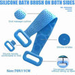 Back scrubber with silicone material