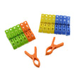 Set of 16 heavy-quality plastic cloth clips