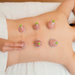 Cupping therapy kit with six suction cups for muscle relief and relaxation.