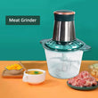 Stainless steel electric grinder with bowl for meat and vegetable chopping