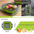 Multi-purpose folding basket for kitchen straining