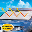 Automotive sun visor for windshield protection