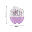 Apple-shaped nail care set with eight tools