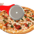 Curved pizza and pastry cutter for easy slicing.