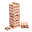 54 Pcs Blocks 4 Dices Wooden Tumbling Stacking Building