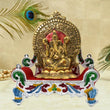 Decorative Singhasan Bal Gopal for placing divine statues at home.