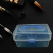 Plastic art storage case with handle, ideal for students and professionals to store art tools.