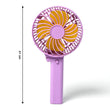 Small battery-operated fan in pink