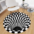 3D Space Round Carpet, Floor Mat Non-Woven Doormat (1 Pc / 78 Cm)