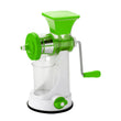 Fruit and vegetable juicer with easy-grip steel handle.