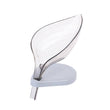 Plastic Leaf Shape Soap Box Self Draining Bathroom Soap Holder, Decorative Drainage Plastic Soap Dish with Draining Tray (Mix Color / 1 Pc)