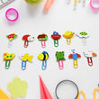 Multifunction Cartoon Paper Clips, Durable & Rustproof, Colored Paper Clips for Paperwork, DIY Work, classify Documents, Bookmark, Snacks Bag Clips, Suitable for Home, School, Office (12 Pcs Set)