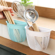 Hanging Plastic Storage Basket, Adhesive Wall Mounted Organizer Box Make Up Holder Shelf Bathroom Wall Basket Punch Free Drain Basket for Kitchen Bathroom, Wall Type Storage Basket (1 Pc)