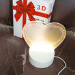 Creative Visualization Lamp 3 D Acrylic Decorative Lamp for Creative Keeps Notes Drawing Table Lamp for Home Decor / Bedroom / Gift / Office Decoration / Erasable Board (Heart-Shape / 1 pc)