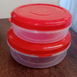 Round Plastic Big & Small Storage Container Box (PACK OF 2)