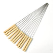 BBQ Tandoor Skewers Grill Sticks for Barbecue (Pack of 12)