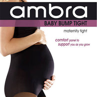 Ambra baby bump black tall 15 denier women pantyhose pack of 2