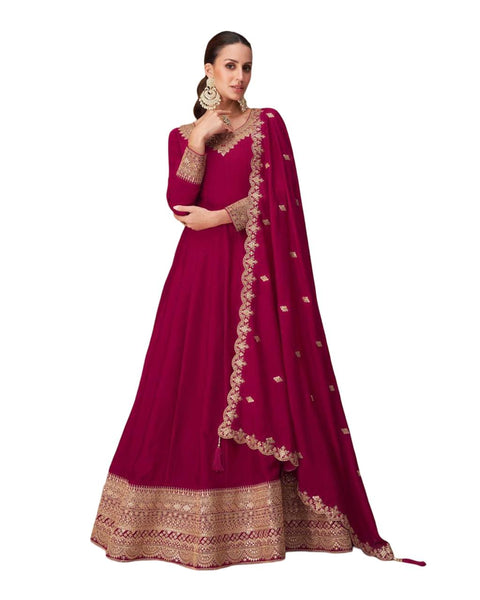 Silk Gown With Dupatta