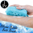 Body scrubbing brush, super soft silicone, bubble bath.